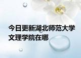 今日更新湖北师范大学文理学院在哪