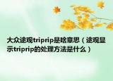 大众途观triprip是啥意思（途观显示triprip的处理方法是什么）