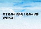 关于神舟六号简介（神舟六号的完整资料）