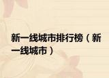 新一线城市排行榜（新一线城市）