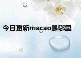 今日更新macao是哪里
