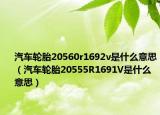 汽车轮胎20560r1692v是什么意思（汽车轮胎20555R1691V是什么意思）