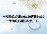 十代雅阁加机油0w20还是5w30（十代雅阁加机油多少升）