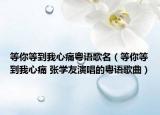 等你等到我心痛粤语歌名（等你等到我心痛 张学友演唱的粤语歌曲）