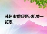 苏州市婚姻登记机关一览表