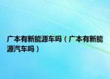 广本有新能源车吗（广本有新能源汽车吗）