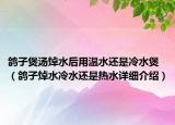 鸽子煲汤焯水后用温水还是冷水煲（鸽子焯水冷水还是热水详细介绍）