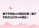 锤子手机的usb调试在哪（锤子手机怎么打开usb调试）