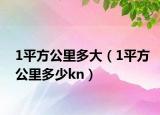 1平方公里多大（1平方公里多少kn）