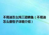 不用油怎么炖三道鳞鱼（不用油怎么做包子详细介绍）
