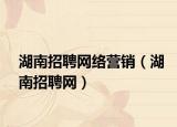 湖南招聘网络营销（湖南招聘网）
