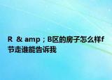 R  & amp；B区的房子怎么样f节走谁能告诉我