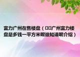 富力广州在售楼盘（﻿﻿广州富力楼盘是多钱一平方米呢谁知道呢介绍）