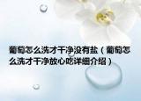 葡萄怎么洗才干净没有盐（葡萄怎么洗才干净放心吃详细介绍）