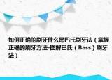 如何正确的刷牙什么是巴氏刷牙法（掌握正确的刷牙方法-图解巴氏（Bass）刷牙法）