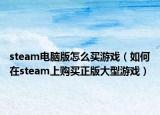 steam电脑版怎么买游戏（如何在steam上购买正版大型游戏）