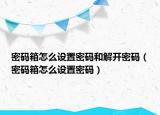 密码箱怎么设置密码和解开密码（密码箱怎么设置密码）