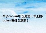 车子coolant什么意思（车上的coolant是什么意思）