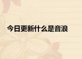 今日更新什么是音浪