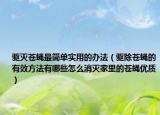 驱灭苍蝇最简单实用的办法（驱除苍蝇的有效方法有哪些怎么消灭家里的苍蝇优质）