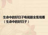 生命中的好日子电视剧全集观看（生命中的好日子）