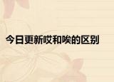 今日更新哎和唉的区别