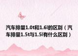 汽车排量1.0t和1.6l的区别（汽车排量1.5t与1.5l有什么区别）