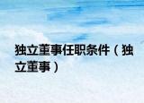 独立董事任职条件（独立董事）