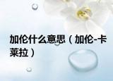 加伦什么意思（加伦-卡莱拉）