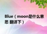 Blue（moon是什么意思 翻译下）