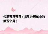 公历五月五日（5月 公历年中的第五个月）