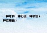 一种年龄一种心境一种领悟（一种连接轴）
