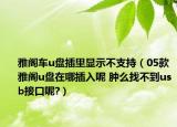 雅阁车u盘插里显示不支持（05款雅阁u盘在哪插入呢 肿么找不到usb接口呢?）