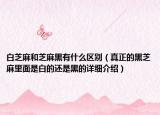 白芝麻和芝麻黑有什么区别（真正的黑芝麻里面是白的还是黑的详细介绍）