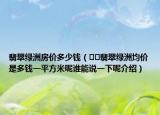 翡翠绿洲房价多少钱（﻿﻿翡翠绿洲均价是多钱一平方米呢谁能说一下呢介绍）
