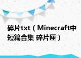碎片txt（Minecraft中短篇合集 碎片匣）