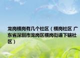 龙岗横岗有几个社区（横岗社区 广东省深圳市龙岗区横岗街道下辖社区）