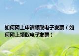 如何网上申请领取电子发票（如何网上领取电子发票）