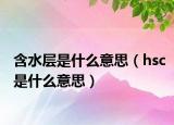 含水层是什么意思（hsc是什么意思）