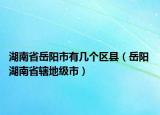湖南省岳阳市有几个区县（岳阳 湖南省辖地级市）