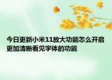 今日更新小米11放大功能怎么开启更加清晰看见字体的功能