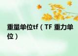 重量单位tf（TF 重力单位）