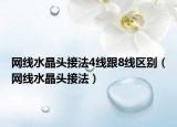 网线水晶头接法4线跟8线区别（网线水晶头接法）