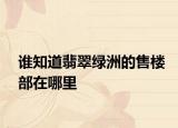 谁知道翡翠绿洲的售楼部在哪里