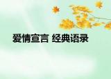 爱情宣言 经典语录