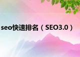 seo快速排名（SEO3.0）