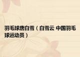 羽毛球唐白雪（白雪云 中国羽毛球运动员）