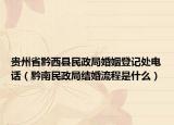 贵州省黔西县民政局婚姻登记处电话（黔南民政局结婚流程是什么）