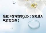 饭粒卡在气管怎么办（饭粒进入气管怎么办）