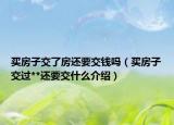 买房子交了房还要交钱吗（买房子交过**还要交什么介绍）